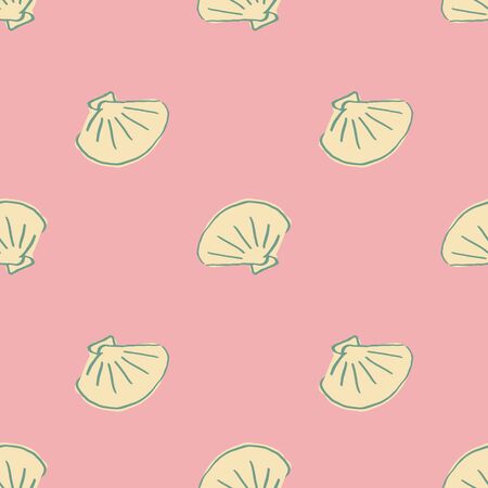 sea shells seamless pattern design. perfect for textile designのイラスト素材