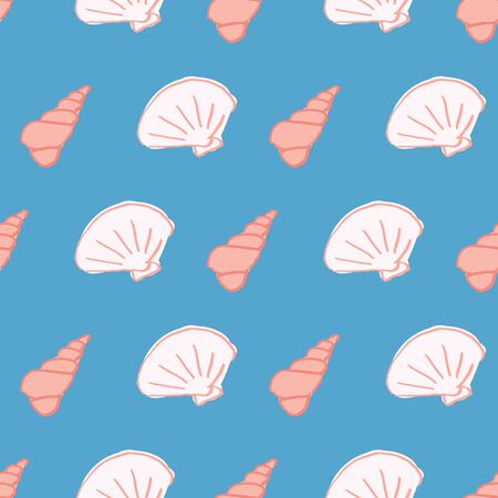 sea shells seamless pattern design. perfect for textile designのイラスト素材