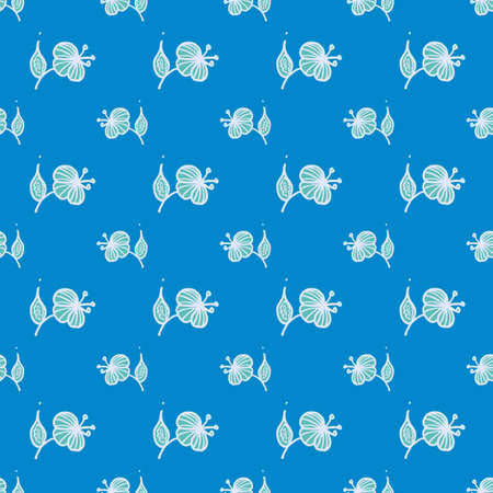 Folklore flower seamless pattern - great for wallpaper, gift wrapping, sketchbooks, scrapbook, textileのイラスト素材