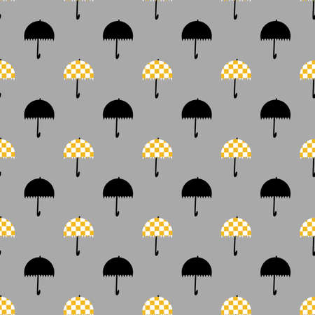 Umbrella Seamless Pattern. Vector illustration. Great for birthday, party, gift wrapping, wallpaper, textile and scrapbookのイラスト素材
