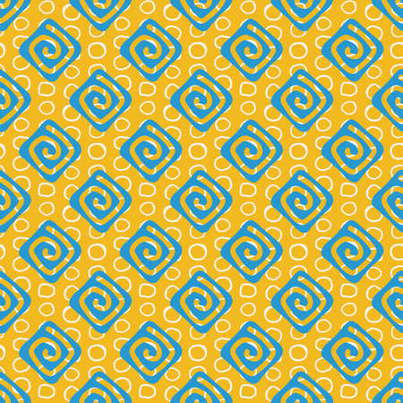 Geometric shapes spiral circle square seamless pattern. Modern stylish texture. Vector illustration....