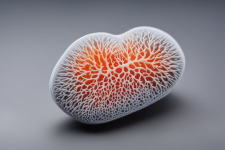 Human kidney printed on Medicine 3d printer. Concept new technology transplant organ.の素材