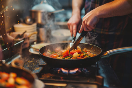 A veteran and his friends, who serve as a chosen family, enjoying a casual get-together, highlighting the importance of friendship.の素材
