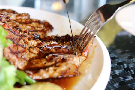 Pork Neck Steakの写真素材
