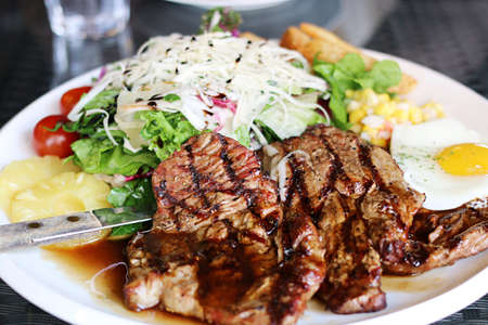 Pork Neck Steakの写真素材
