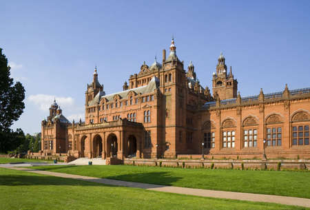 The newly refurbished Glasgow Art Galleries and Museum, reopening in July 2006, built 1901の写真素材