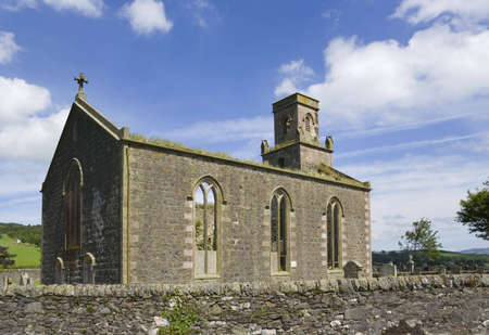 The ruins of St Colmac Church, Bute, Scotlandの写真素材