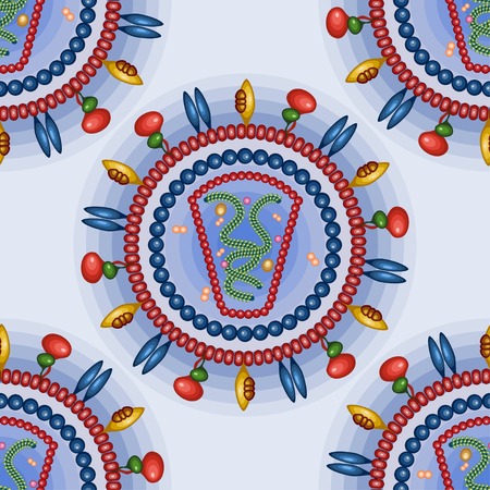 Human Immunodeficiency Virus  Seamless pattern  のイラスト素材