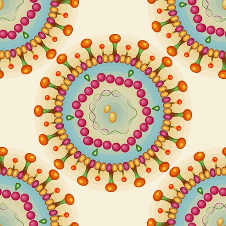 Hepatitis B virus  Seamless pattern  のイラスト素材