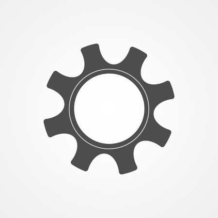 Industrial gears business vector illustration. Development concept mechanism construction with black contour cog and gear signify people communication. Cogwheel graphic for web element or templateのイラスト素材