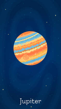 Solar system planet Jupiter vector illustration.のイラスト素材