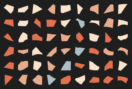 Trendy abstract asymmetric mosaic collection.のイラスト素材