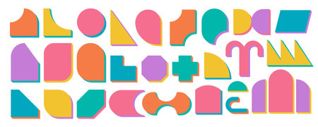 Contemporary organic brutal element vector set.のイラスト素材