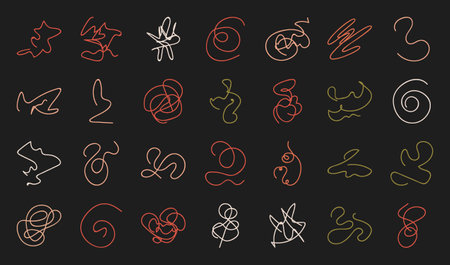Cute abstract random messy line symbol design.のイラスト素材