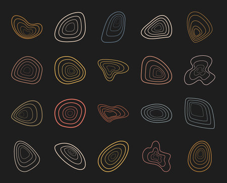 Doodle organic irregular symbol art.のイラスト素材