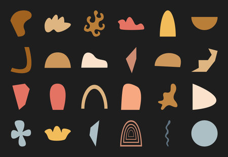 Trendy abstract random form design collection.のイラスト素材