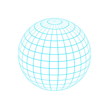 Cyberpunk 3d Grid Pattern Ballのイラスト素材