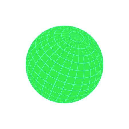 Y2k 3d Grid Ball Patchのイラスト素材