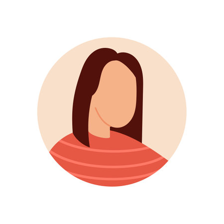 Modern Vector Portrait Of A Womanのイラスト素材