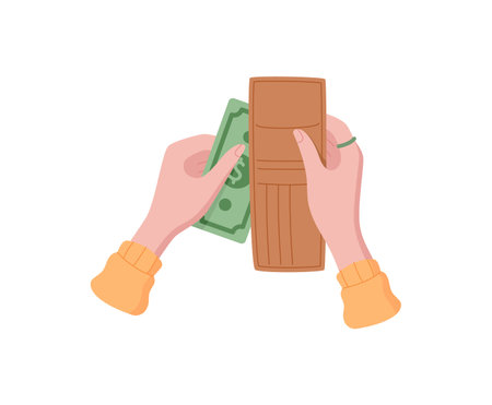 Cash Wallet Payment Graphic Stickerのイラスト素材