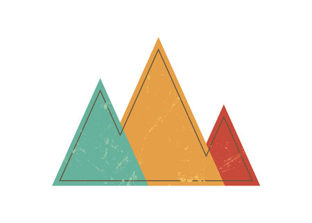 Bold Geometric Triangle Iconのイラスト素材