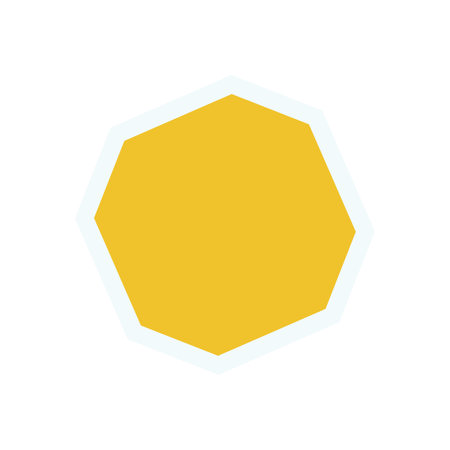 Bold Hexagon Icon Sticker