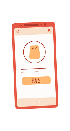 Flat Smartphone Payment App Interfaceのイラスト素材