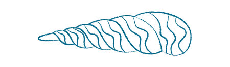 Chalk Style Seashell Shapeのイラスト素材