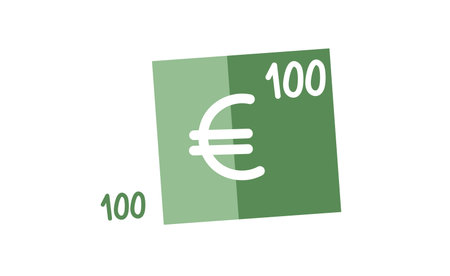 Euro Bill Flat Designのイラスト素材