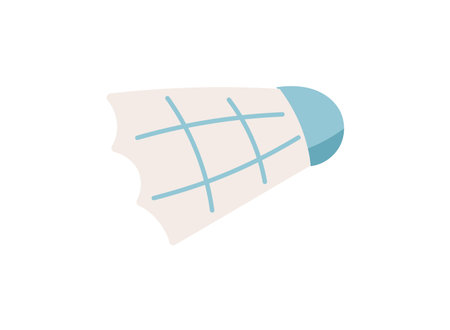 Flat Badminton Shuttlecock Stickerのイラスト素材