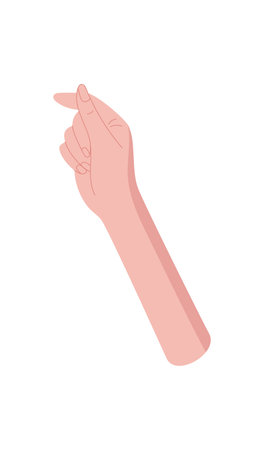 Raised Human Cartoon Hand Gesture Stickerのイラスト素材