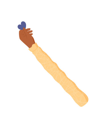 Hand With Blue Heart Symbolのイラスト素材