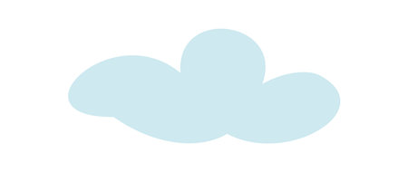 Simple Cloud Character In Flat Styleのイラスト素材