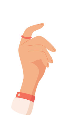 Flat Hand Gesture Paymentのイラスト素材