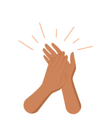 Flat Hand Clap Gesture Symbolのイラスト素材