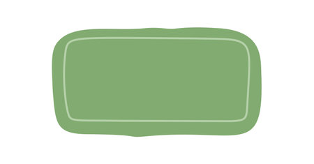 Organic Wavy Rectangle Patch Labelのイラスト素材