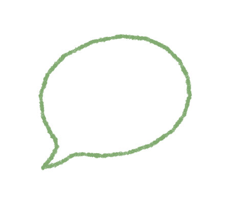 Hand Drawn Crayon Speech Bubble Outlineのイラスト素材