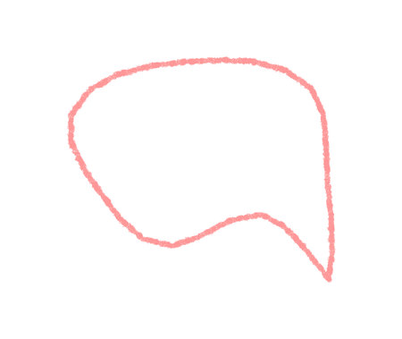 Wavy Crayon Outline Speech Bubbleのイラスト素材