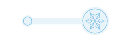 Flat Blue Chalk Snowflake Seal Labelのイラスト素材