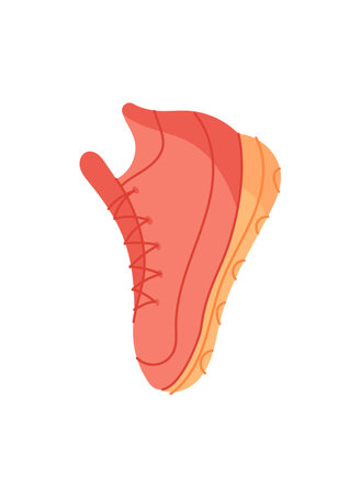Flat Sneaker Sticker For Fitnessのイラスト素材