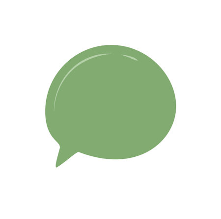Green Organic Speech Bubble Sticker Patch