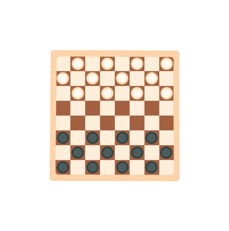 Flat Checkers Board Game Stickerのイラスト素材