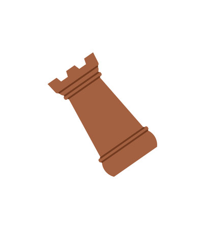 Flat Cartoon Chess Rook Stickerのイラスト素材
