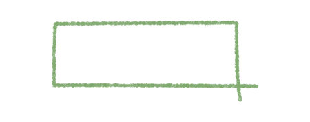 Hand Drawn Green Crayon Quote Rectangleのイラスト素材