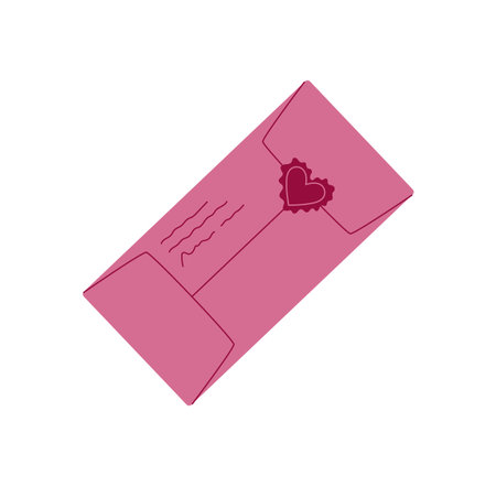 Heart Envelope For Valentine Messageのイラスト素材