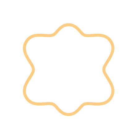 Groovy Retro Wavy Outline Frame Shapeのイラスト素材