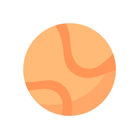 Flat Tennis Ball Sport Symbolのイラスト素材