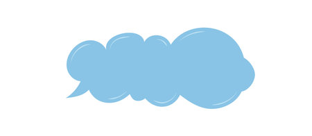 Hand Drawn Fluid Cloud Sticker Bubbleのイラスト素材