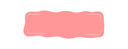 Hand Drawn Rectangle Patch With Squiggle Frameのイラスト素材