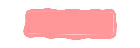 Hand Drawn Wavy Organic Rectangle Frameのイラスト素材